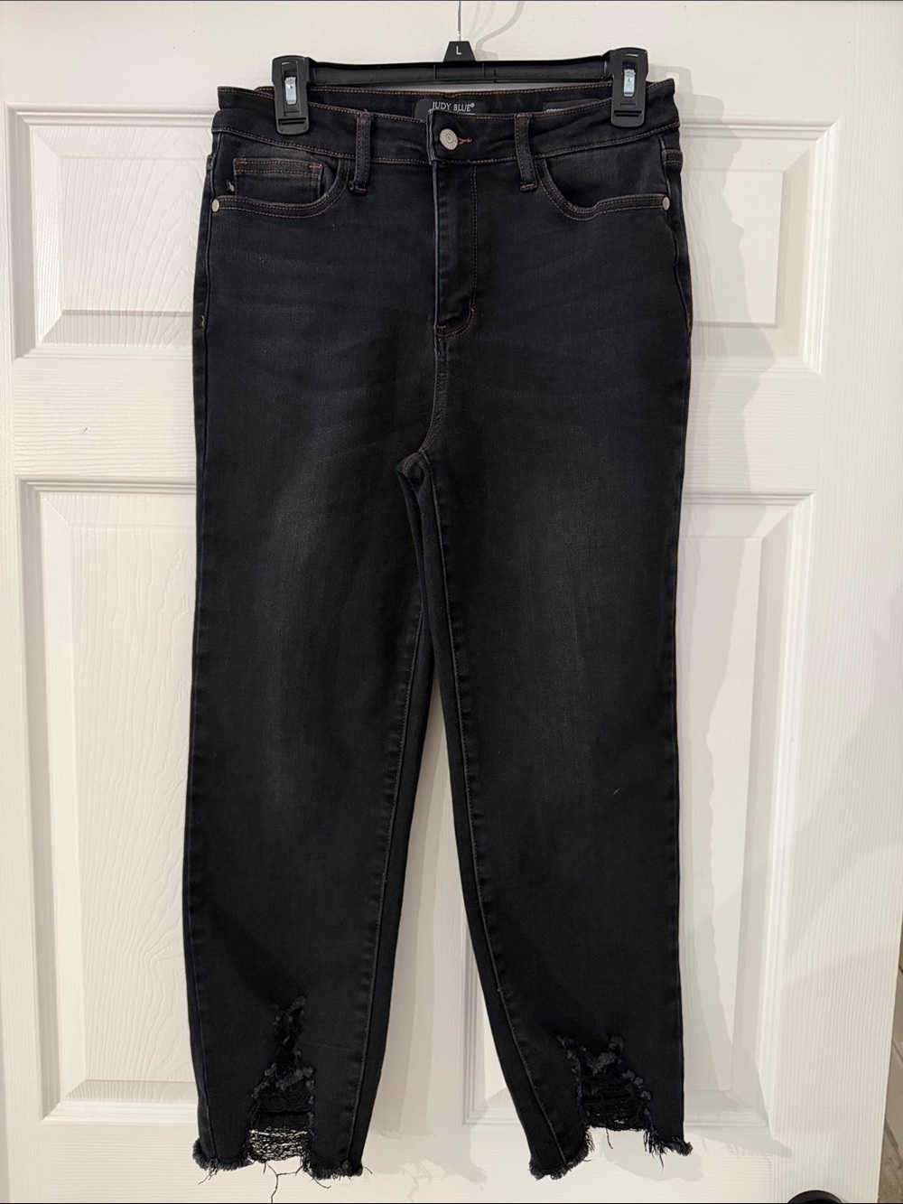 Judy Blue Dark Black Straight Leg Jeans
